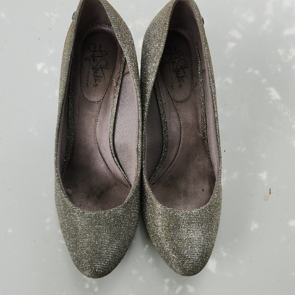 Life Stride Glittering Heels - Gold